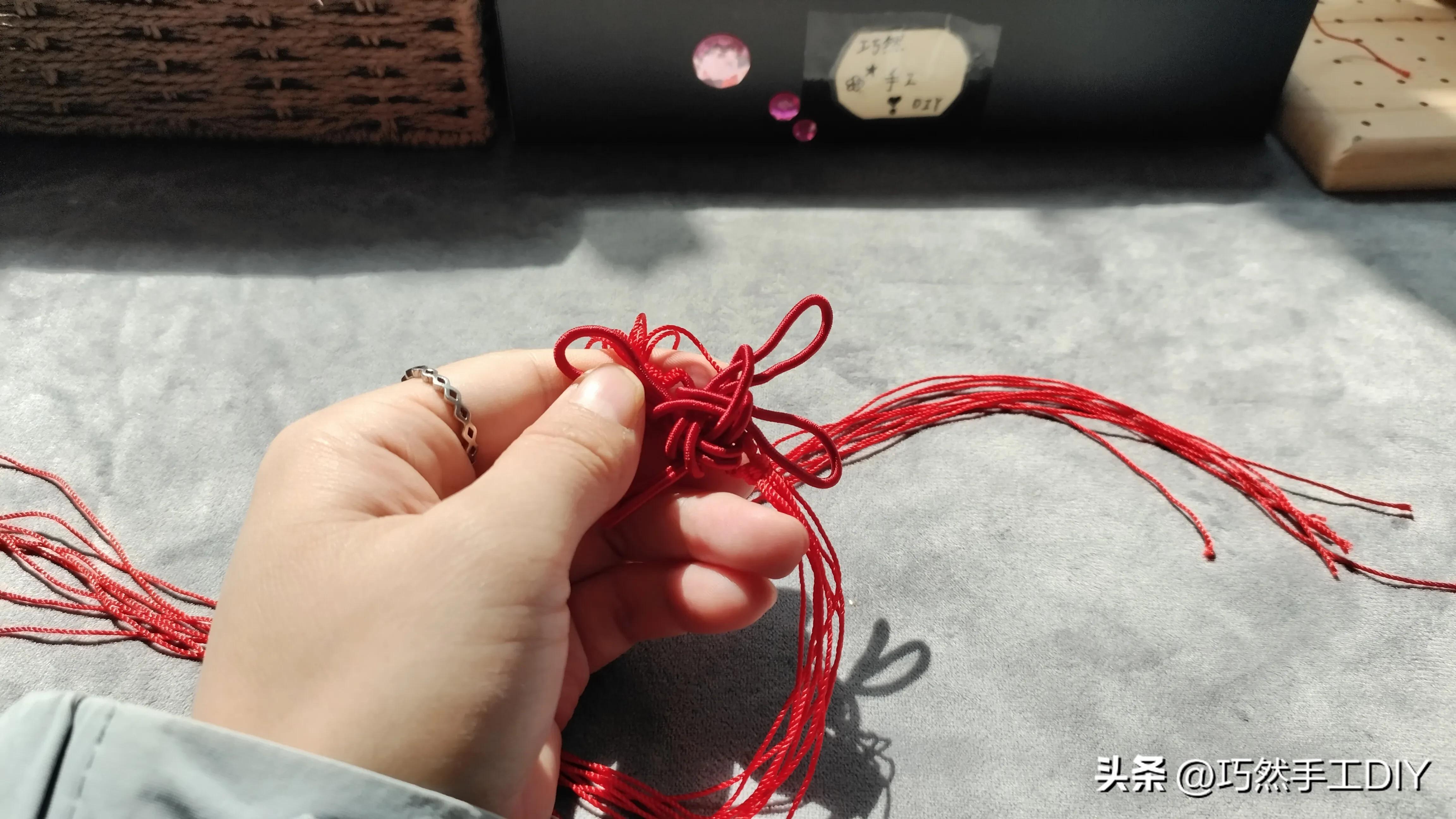 中国结吉祥结的编法教程,吉祥结和双线结编一起