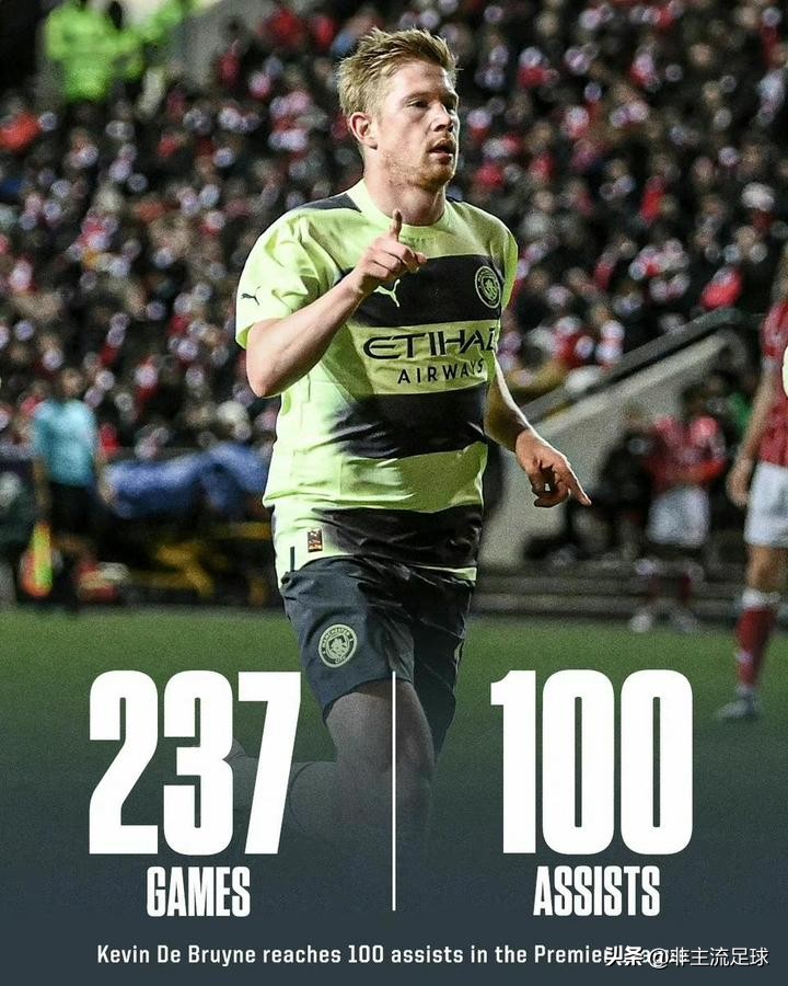 德布劳内英超生涯第100个助攻,德布劳内第104次英超助攻英文解说