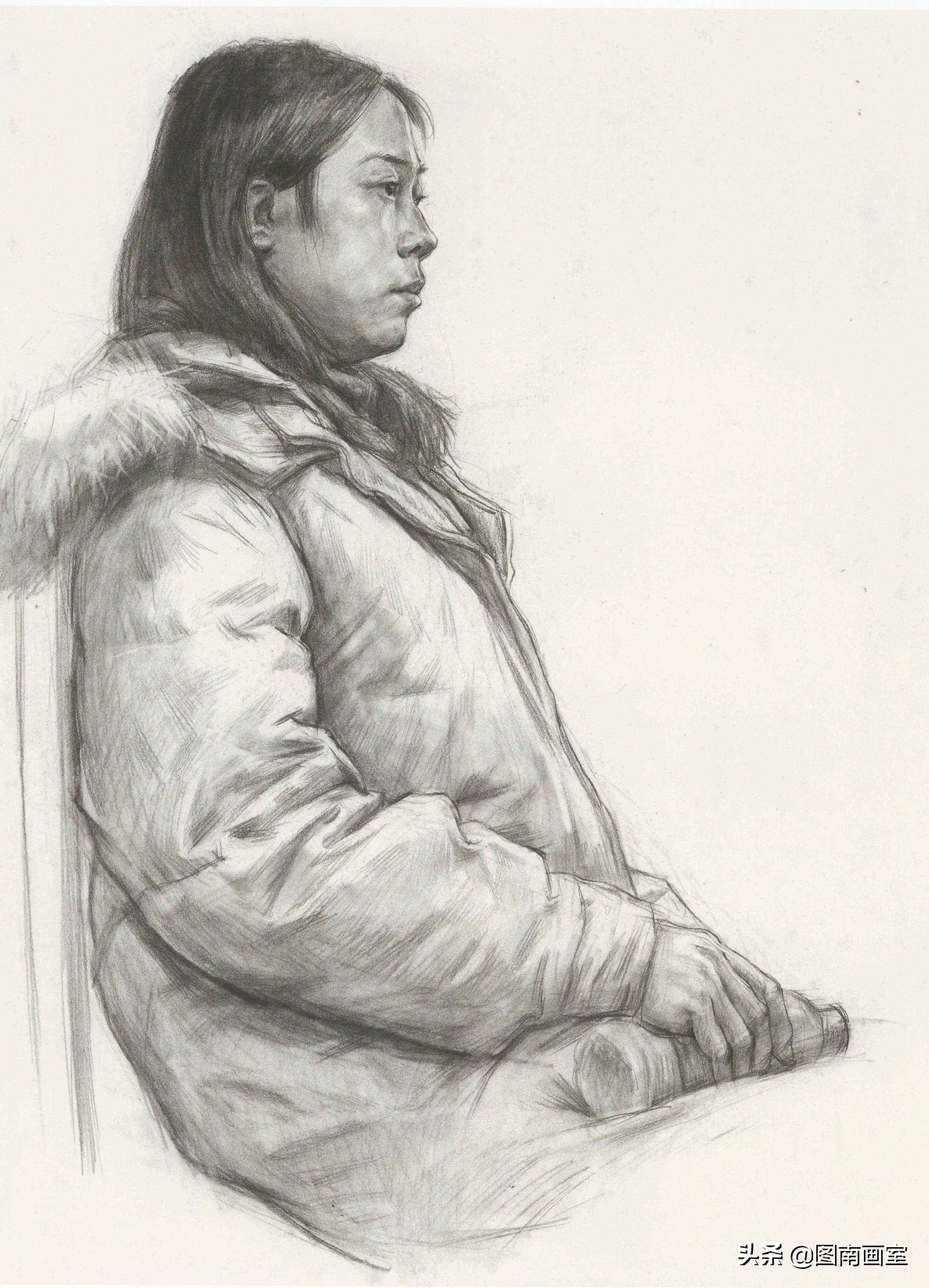 中国美术学院素描头像高分作品,全国素描高分作品