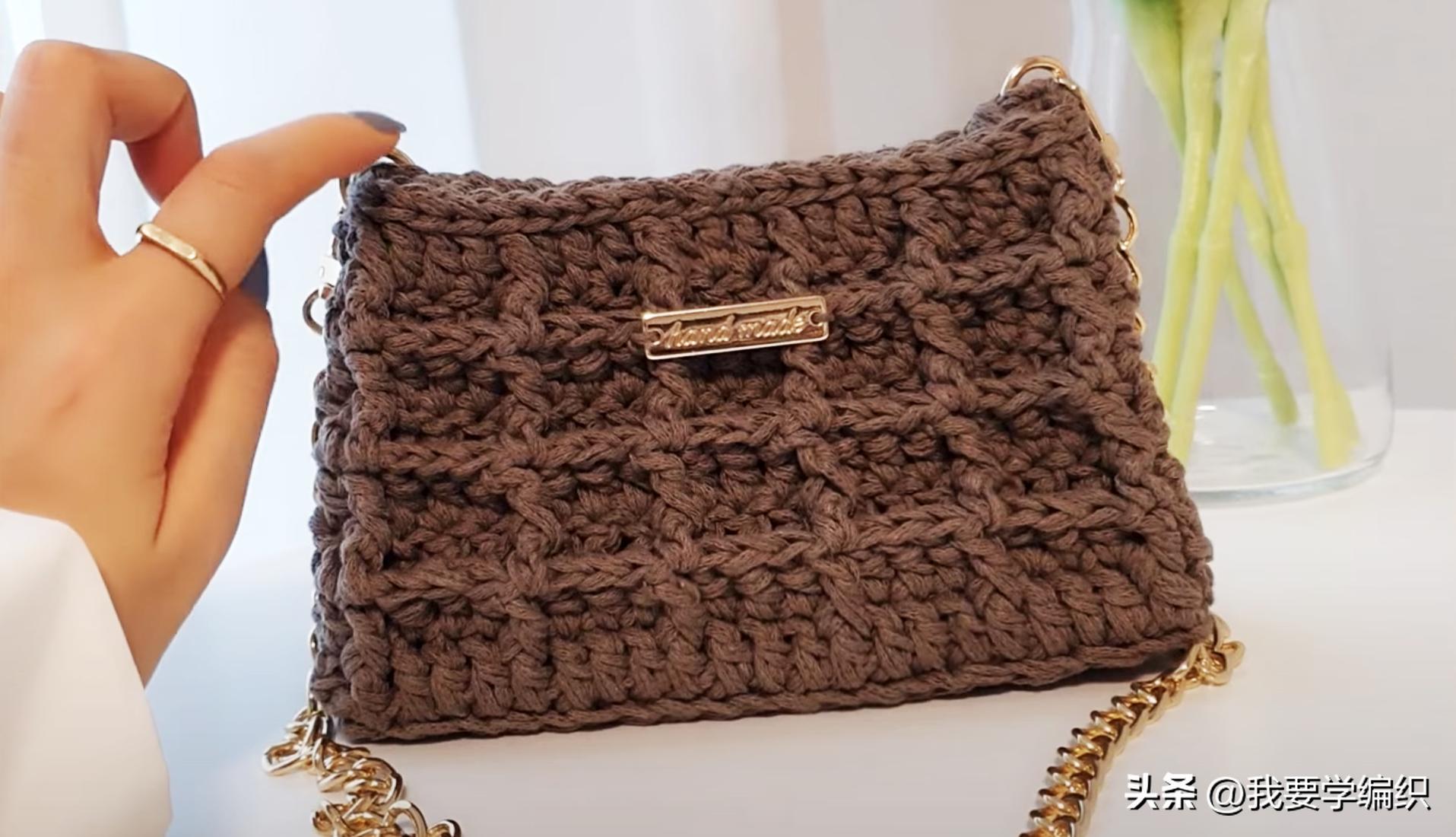 斜挎迷你小包的钩织,钩小包教程斜挎包