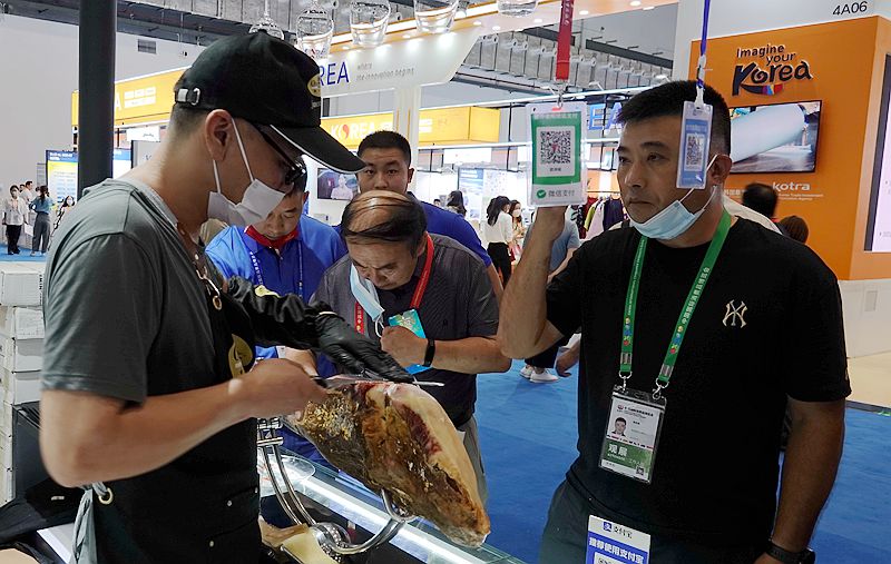 浙江土豪伊比利亚火腿,消博会商品价格