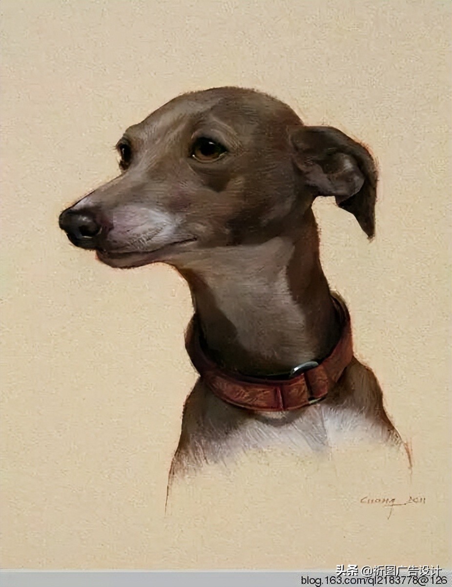 彩色粉笔人像绘画,人像粉笔画