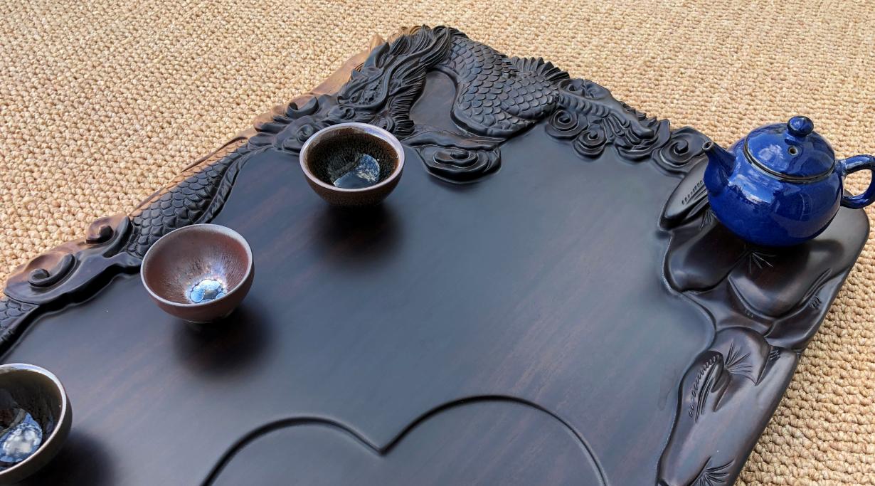 立体龙雕茶盘,浮雕茶盘作品欣赏