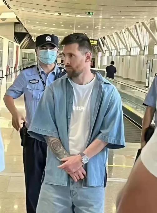 梅西现身球场众球迷欢呼北京小伙,梅西出场时观众的尖叫视频