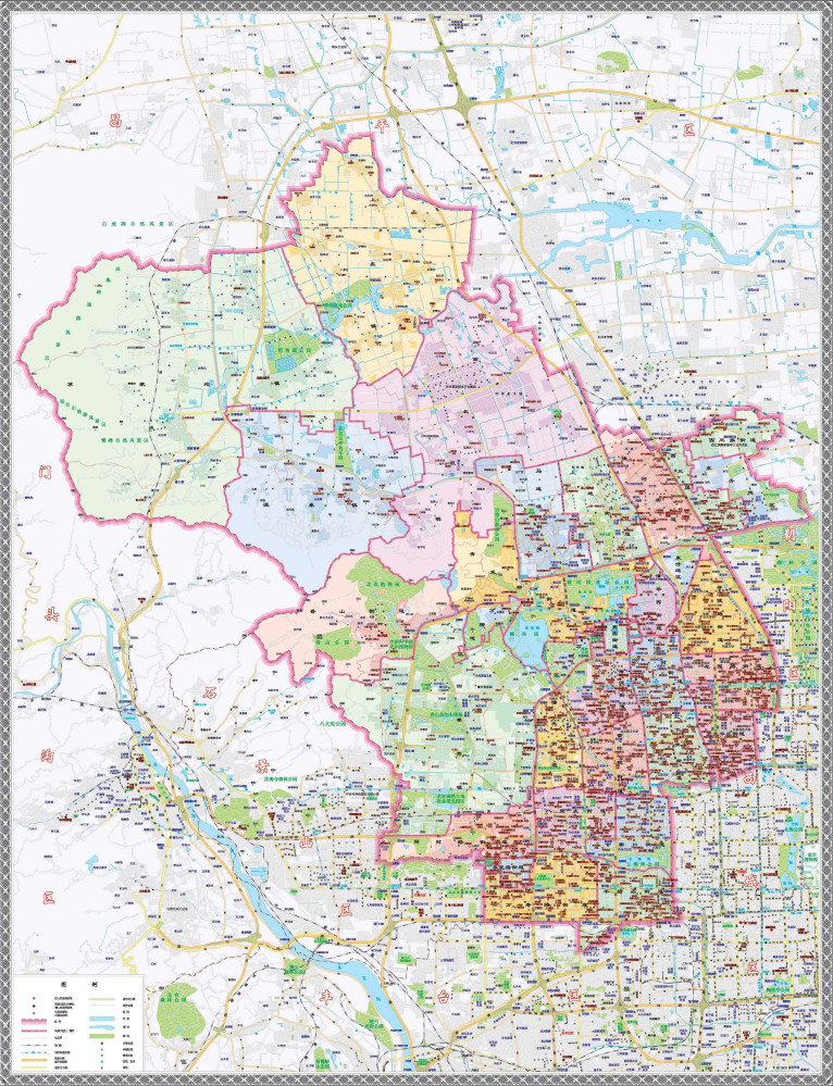 海淀区域划分图,海淀学区五大区域
