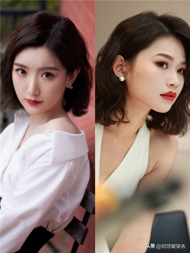 中年妇女自来卷头发怎么梳理好看,美女烫短发奶奶卷