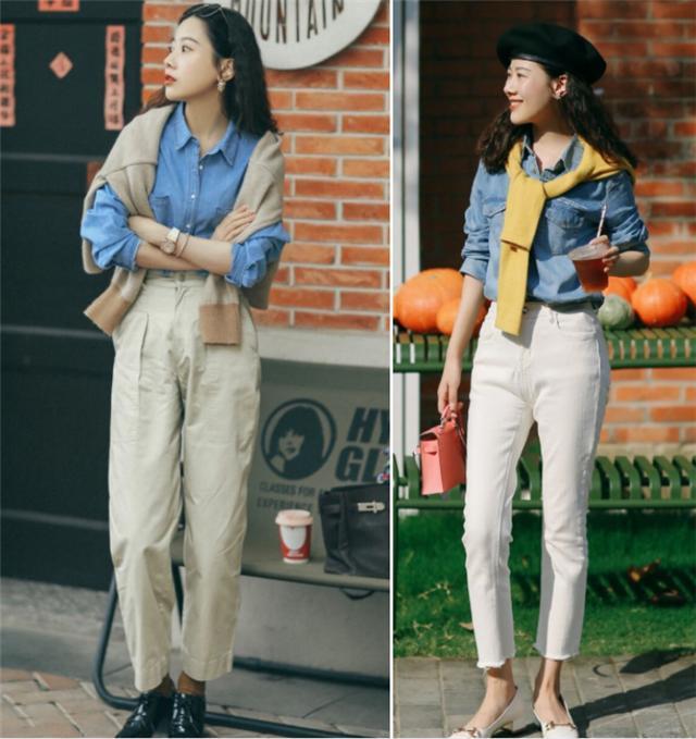 小白裤这样穿才不low还倍显高级感,好看的休闲百搭的小白裤