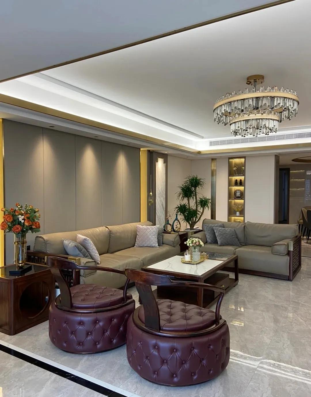 温文素雅新中式,96平方新中式两房极简轻奢风格