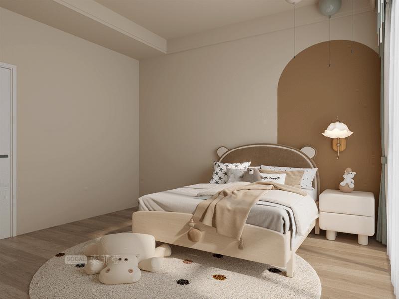 法式原木奶油风书房,奶油原木风格治愈系100平