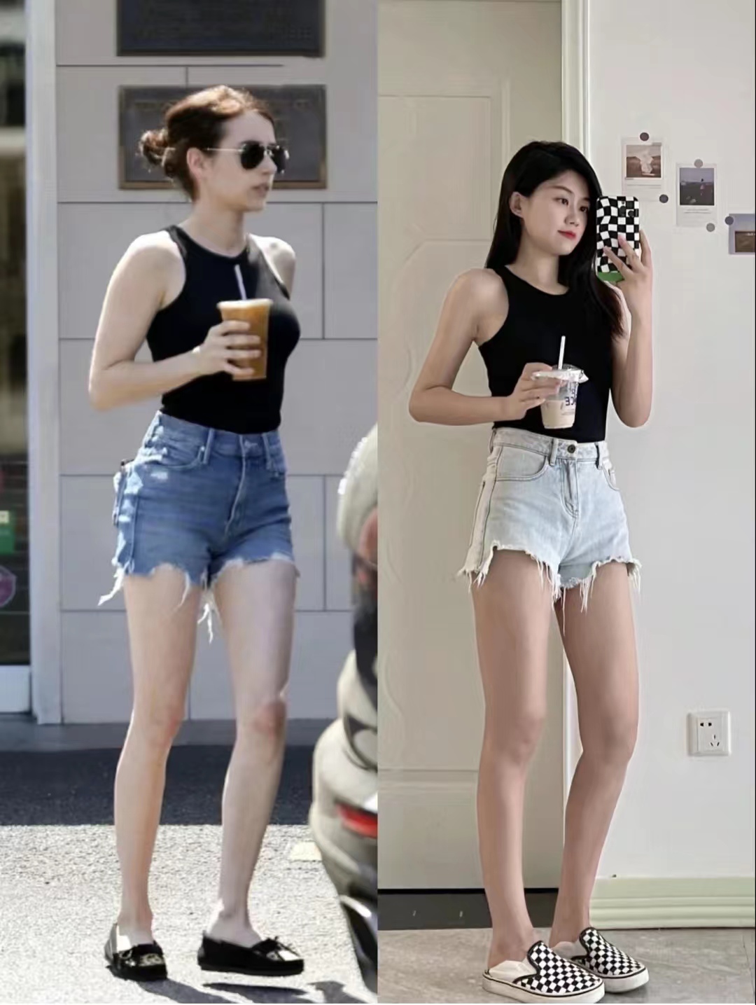 红色牛仔短裤搭配什么颜色上衣,微胖牛仔短裤搭配什么上衣