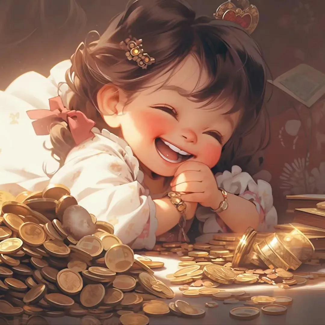 搞钱的小孩头像,搞钱萌娃头像系列