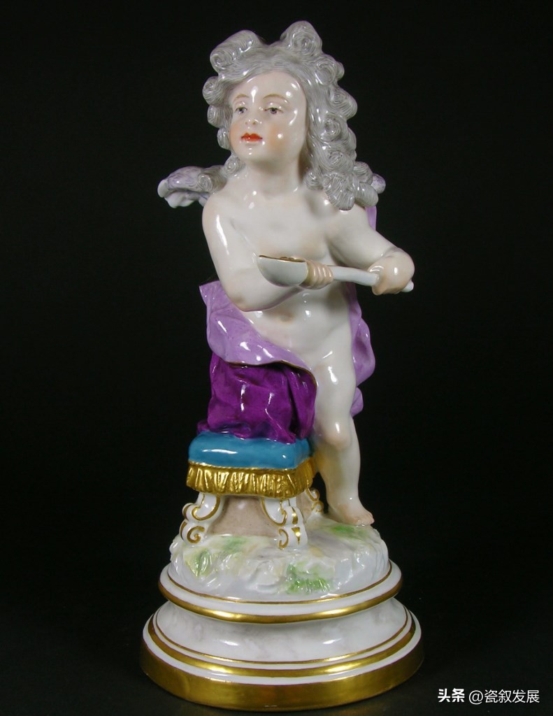 欧洲瓷器之祖-梅森Meissen制瓷厂-爱神丘比特“爱”主题瓷塑(2)