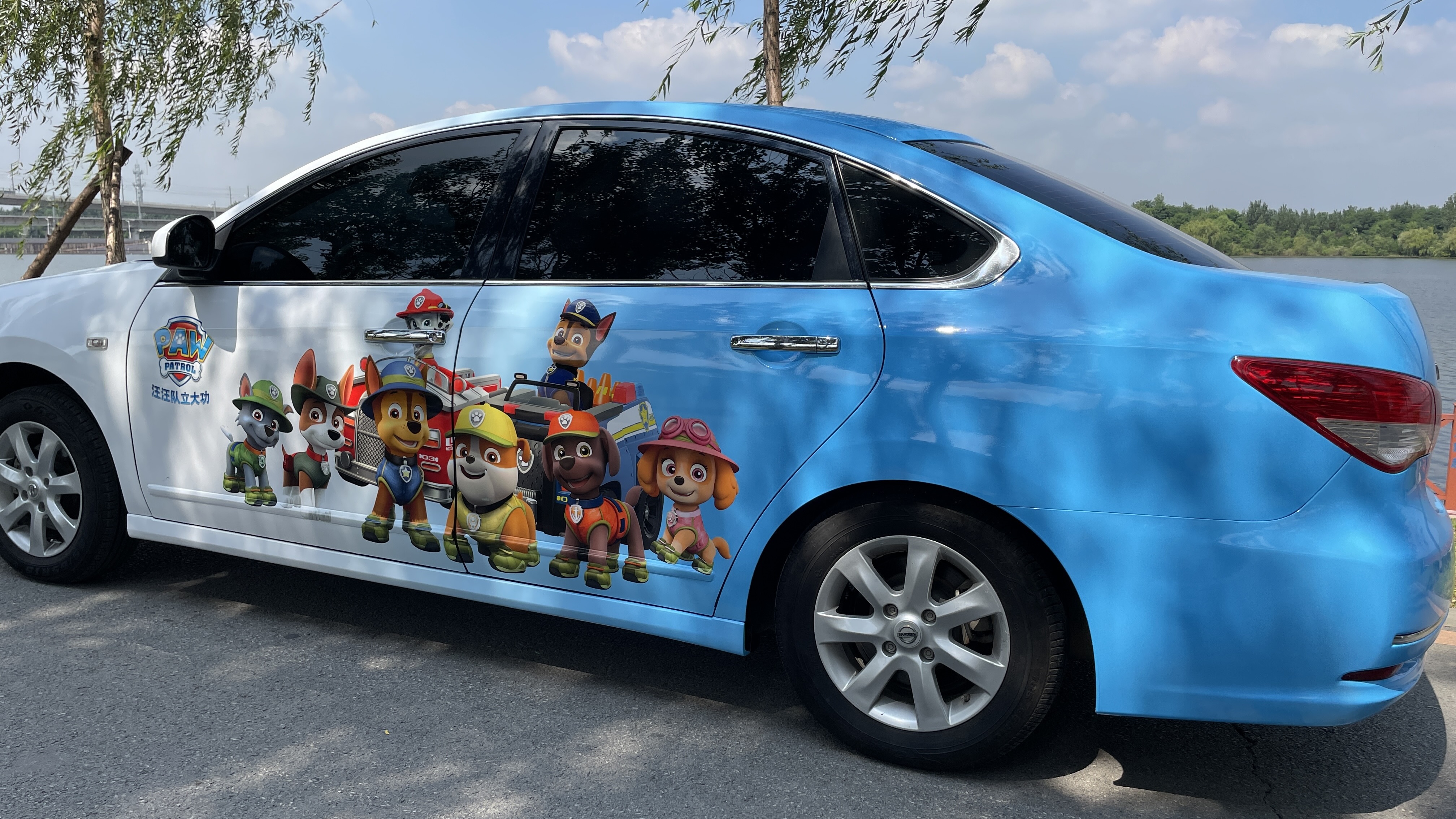 汪汪队立大功汽车贴纸,汪汪队立大功汽车大贴纸