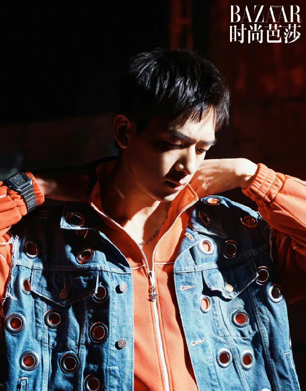 时尚芭莎肖战银发造型高清,肖战登时尚芭莎封面人物