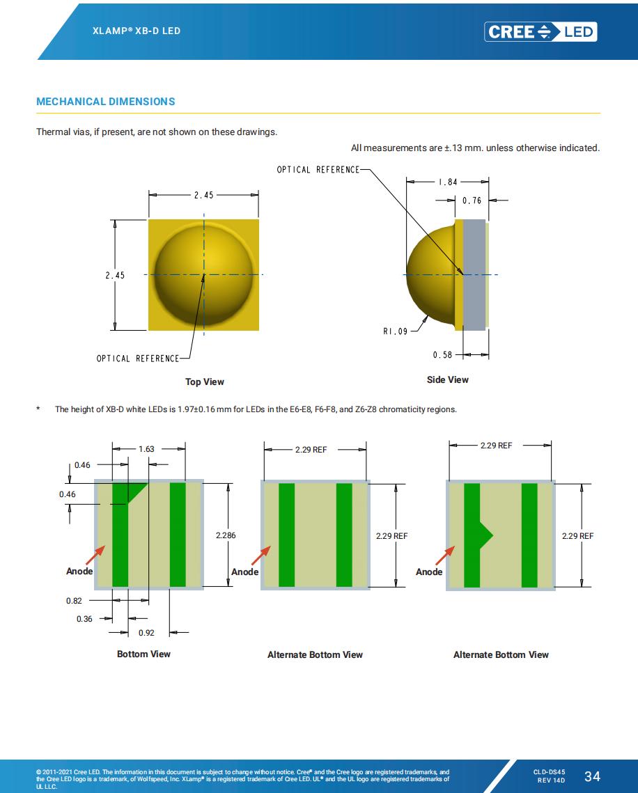 科锐creeled灯珠,科锐led灯珠基础知识