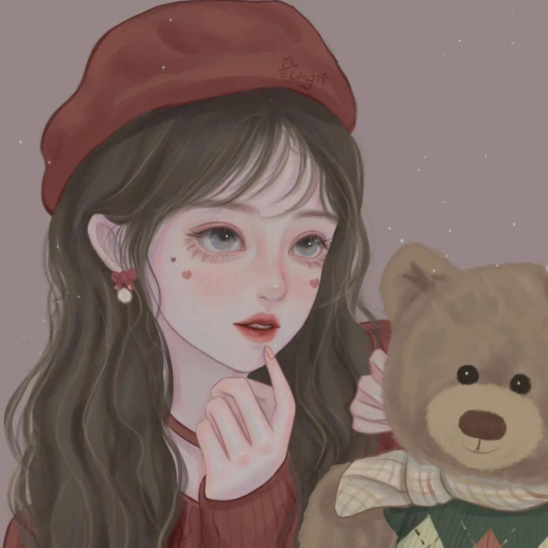 手绘闺蜜头像女好看,超美超可爱的手绘女生闺蜜头像