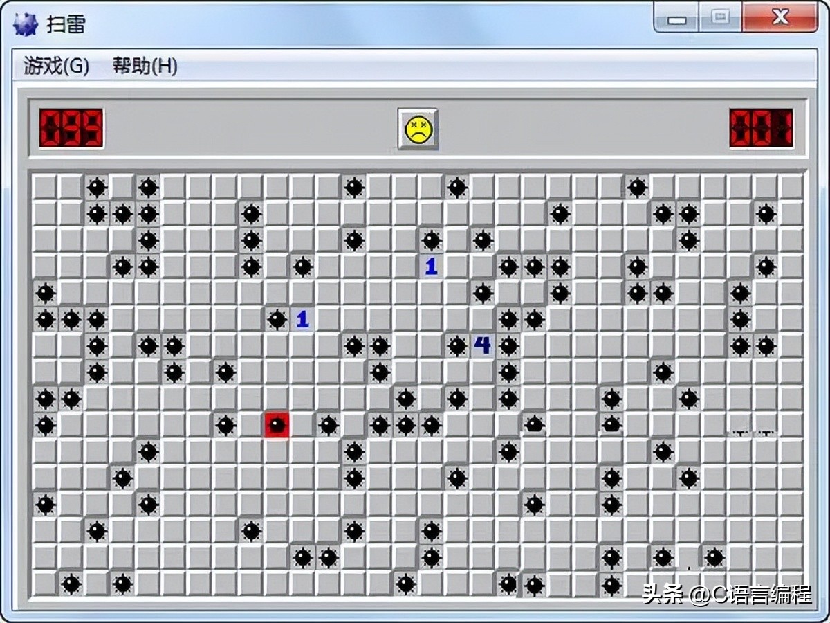 c语言扫雷游戏问题描述,c语言设计扫雷游戏的详细设计