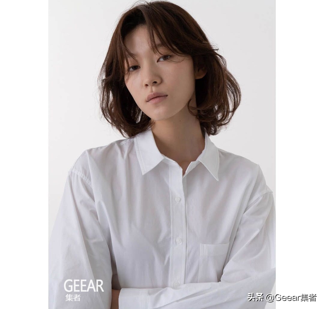 菱形脸型短刘海中分发型,发型设计与脸型搭配无刘海