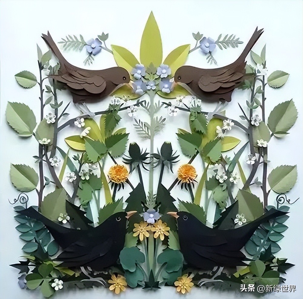 纸艺作品绘画,千变万化的纸艺术作品