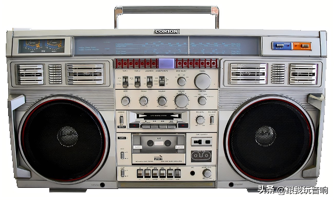80年代复古科技聚焦：经典的康宁ConionC-100F老式收录音机音响