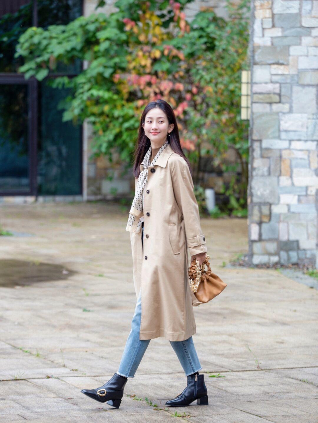 可拼接的风衣,风衣穿搭借鉴