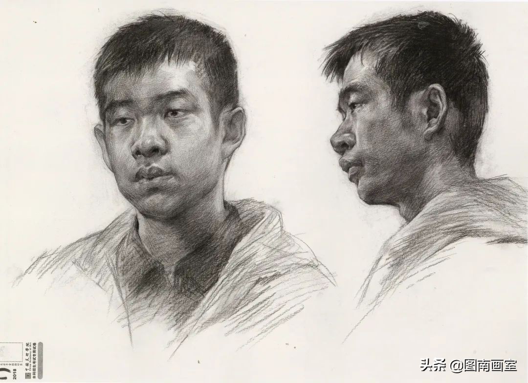 中国美术学院素描头像高分作品,全国素描高分作品