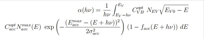 从吸收系数提取态密度参数并分析半导体和薄膜材料的态密度