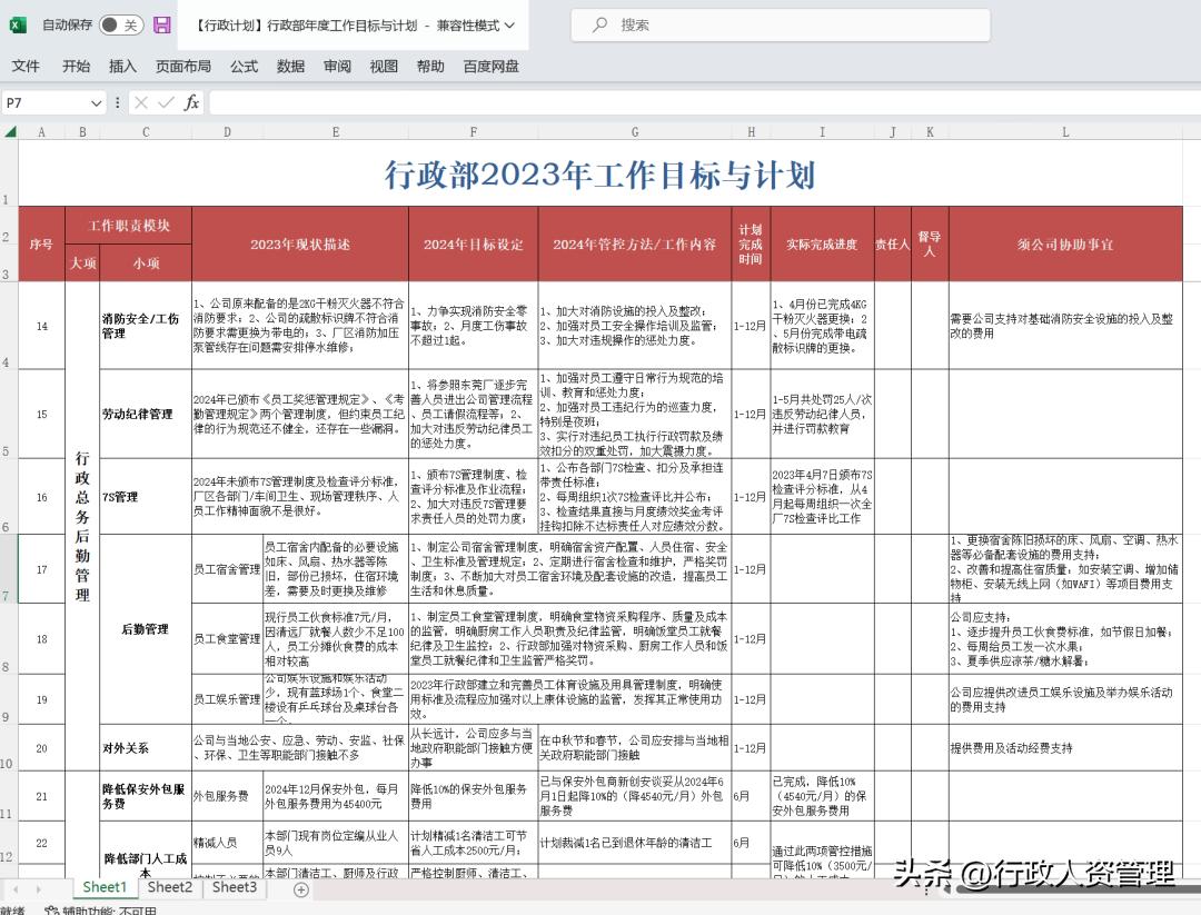 2023行政部计划甘特图.牛了个牛！