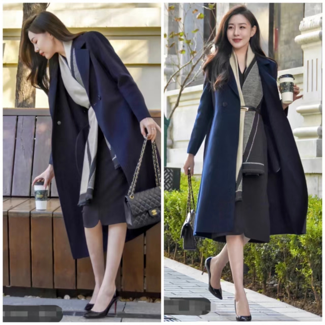 呢子大衣配高跟鞋的穿搭高级感,韩剧女主穿搭秋冬大衣搭配高跟鞋