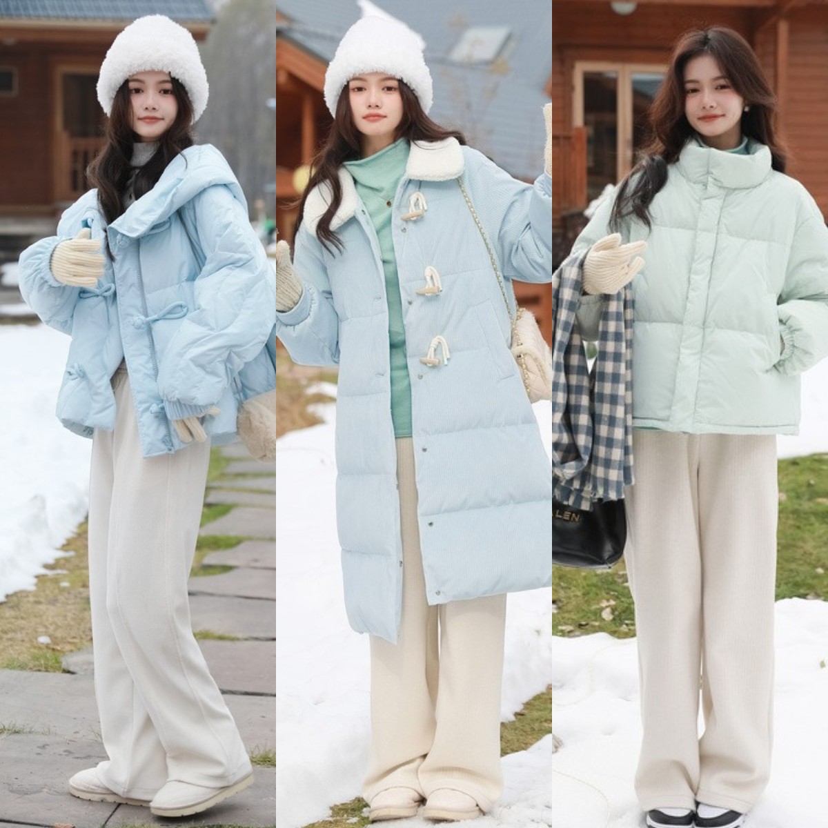 冬天白色裤子配什么颜色上衣好看,冬天穿的白色阔腿长裤配什么大衣