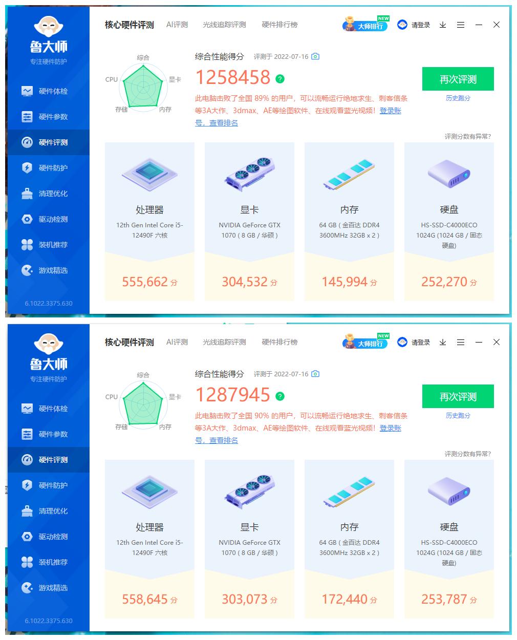 3600频率64GB的内存，600差价性能相当，你会选哪一家