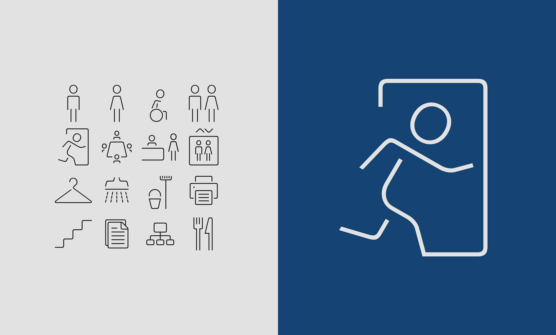 导向标识牌设计效果图,极简主义指示牌设计