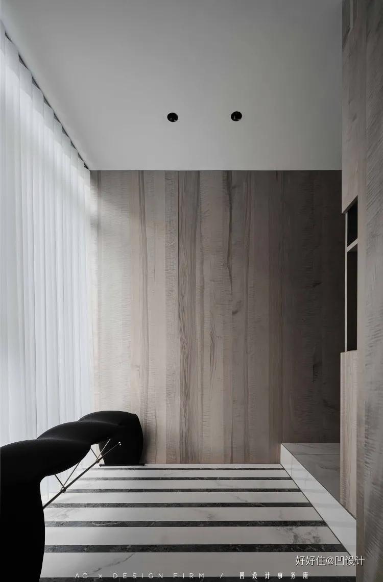 石材地板搭配原木家具,原木石材结构装修效果图