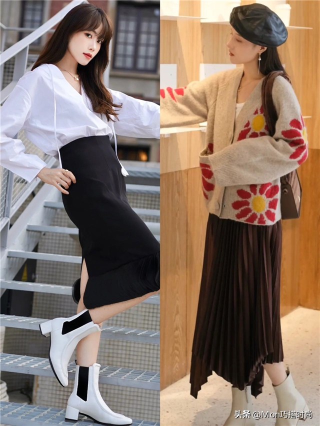 春天穿这5件外套裙子时髦显瘦,这样穿半裙显瘦又减龄不挑身材