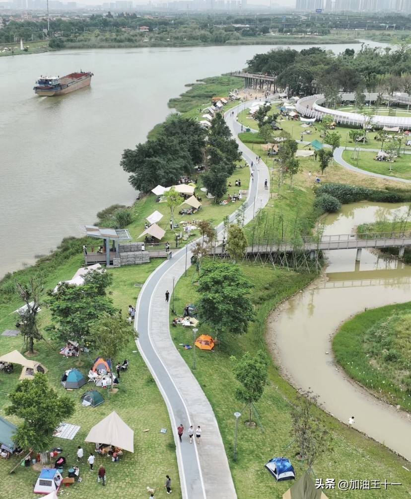 半月岛湿地公园露营最新,佛山小垦丁