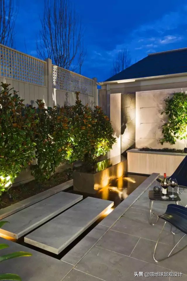 简洁清爽的现代景观别墅庭院赏析,现代简约别墅园林设计效果图