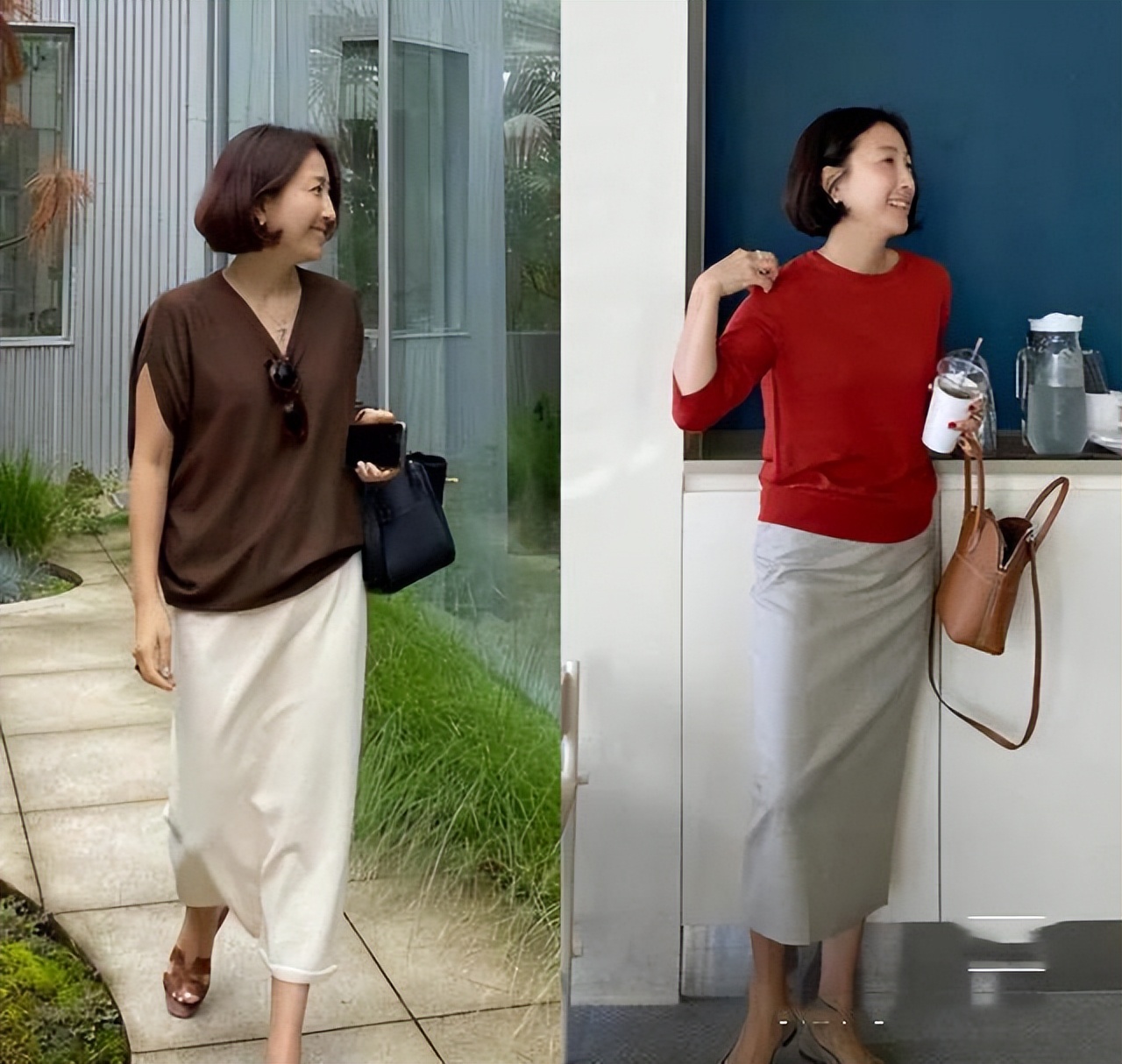 韩国大妈时尚搭配,韩国50岁大妈穿搭