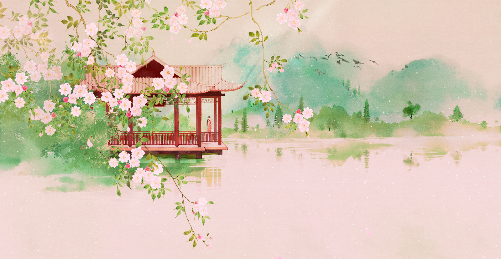 梨花飘落古诗词朗诵,梨花古诗词有解释