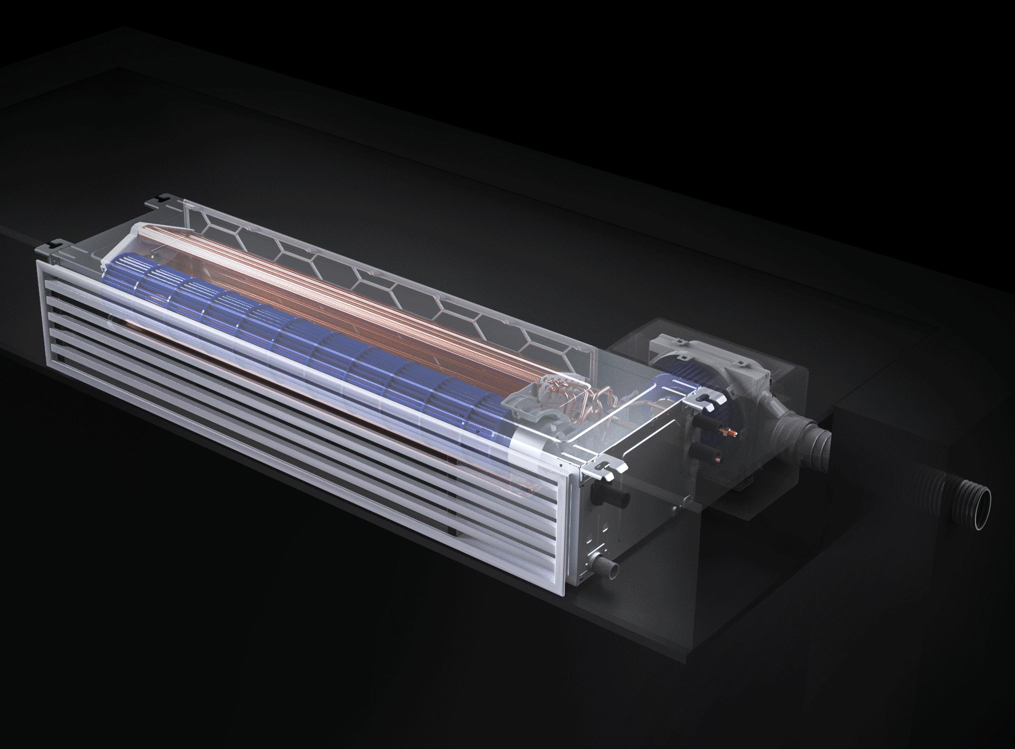 tcl新风空调风管机小蓝翼,tcl空调小蓝翼新风风管机拆解