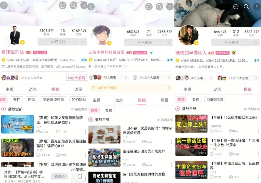 百万粉丝up主停更b站已成鸡肋,b站2022百大up主分析