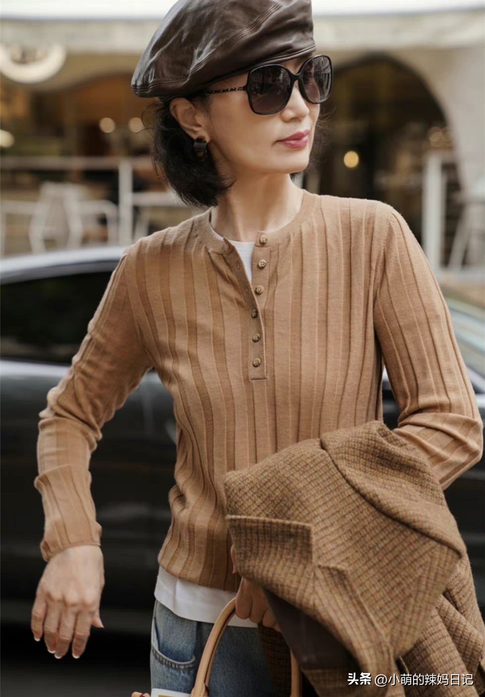 三木妈妈最新穿搭不带帽,学三木妈妈的高级优雅搭配