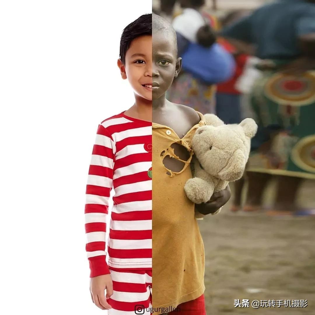 一张照片两个不同人生,一张图两个世界