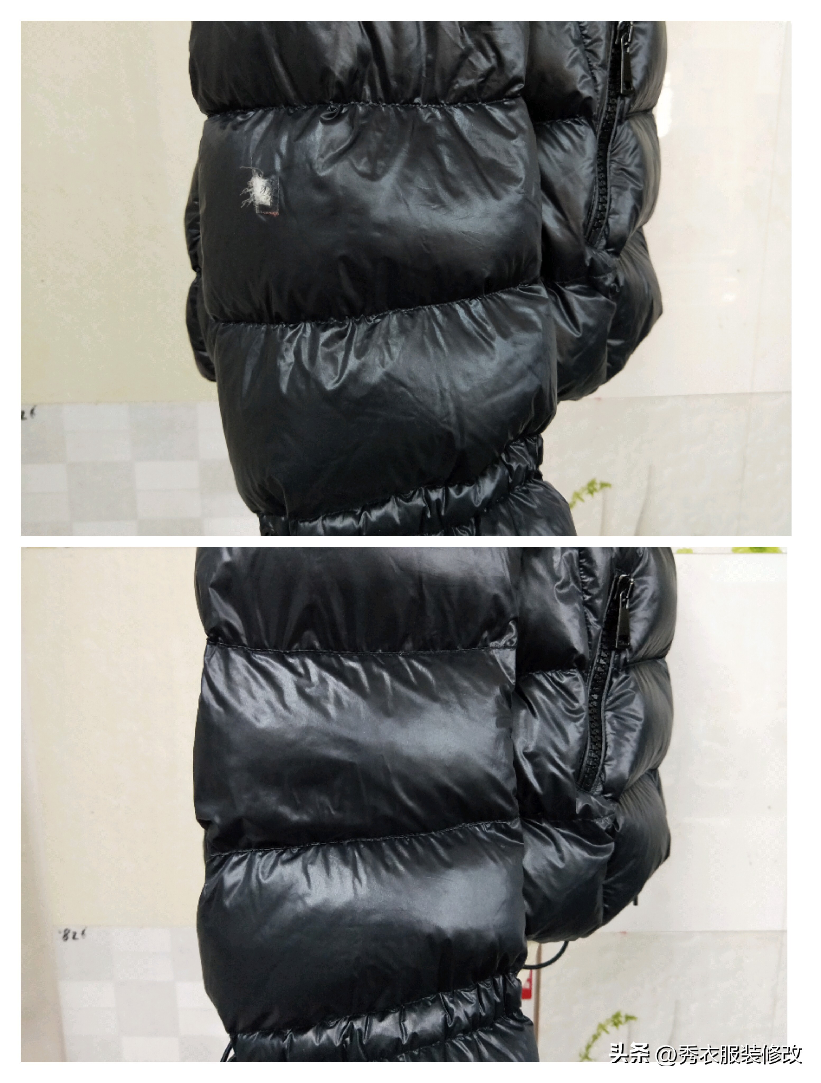 黄颜色羽绒服破洞补什么颜色好看,羽绒服破洞一拉就消失的针法图解