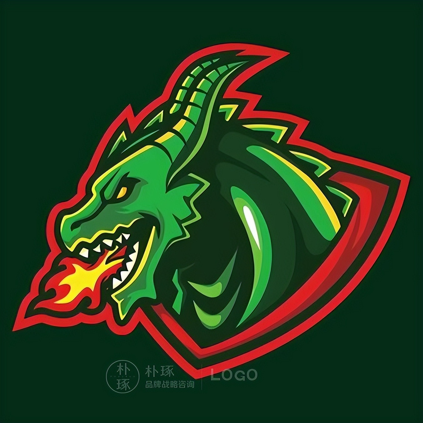 龙元素的logo设计,恐龙logo设计图