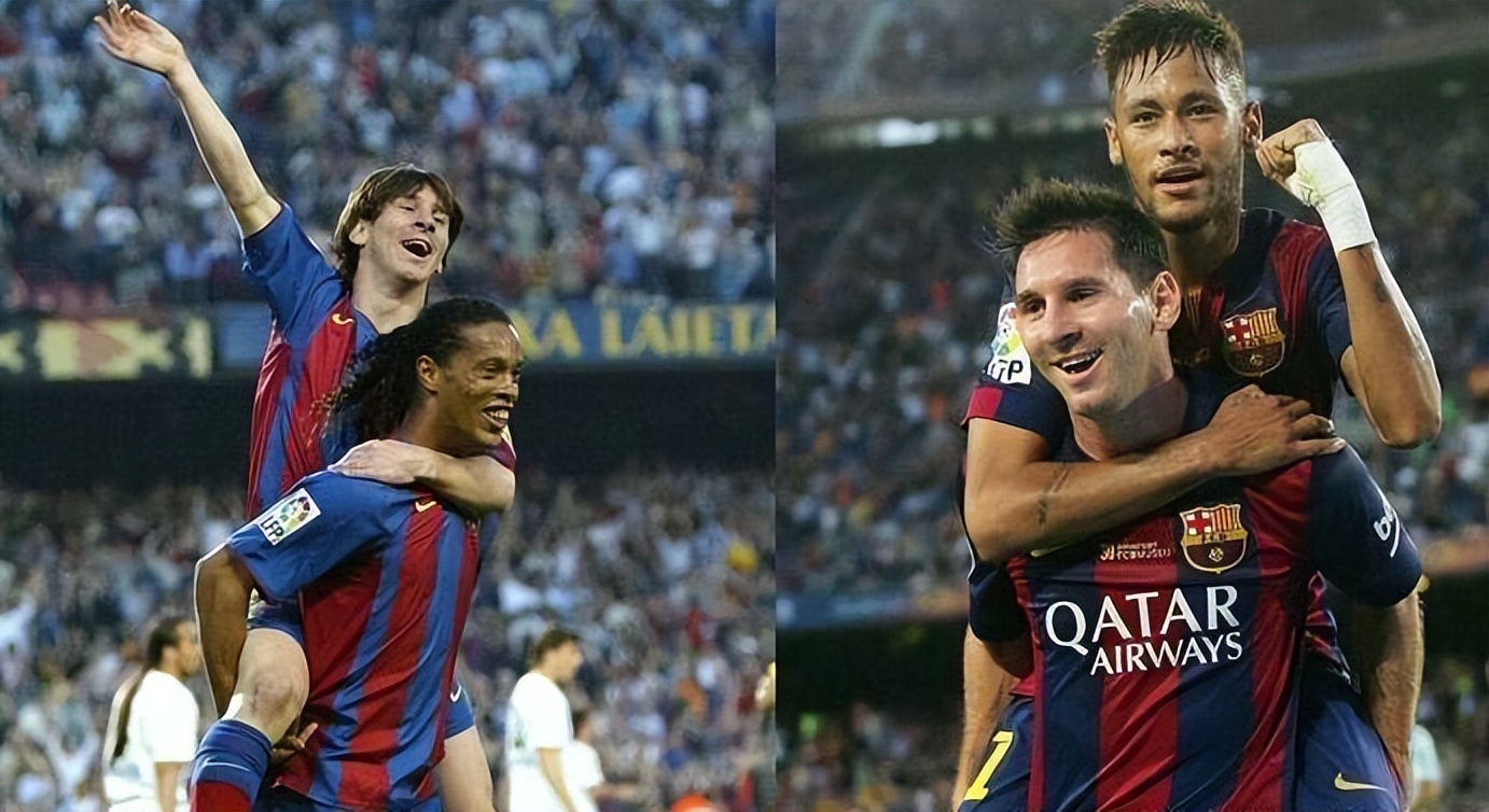 梅西内马尔重现梅西小罗经典时刻,梦回巴塞罗那梅西