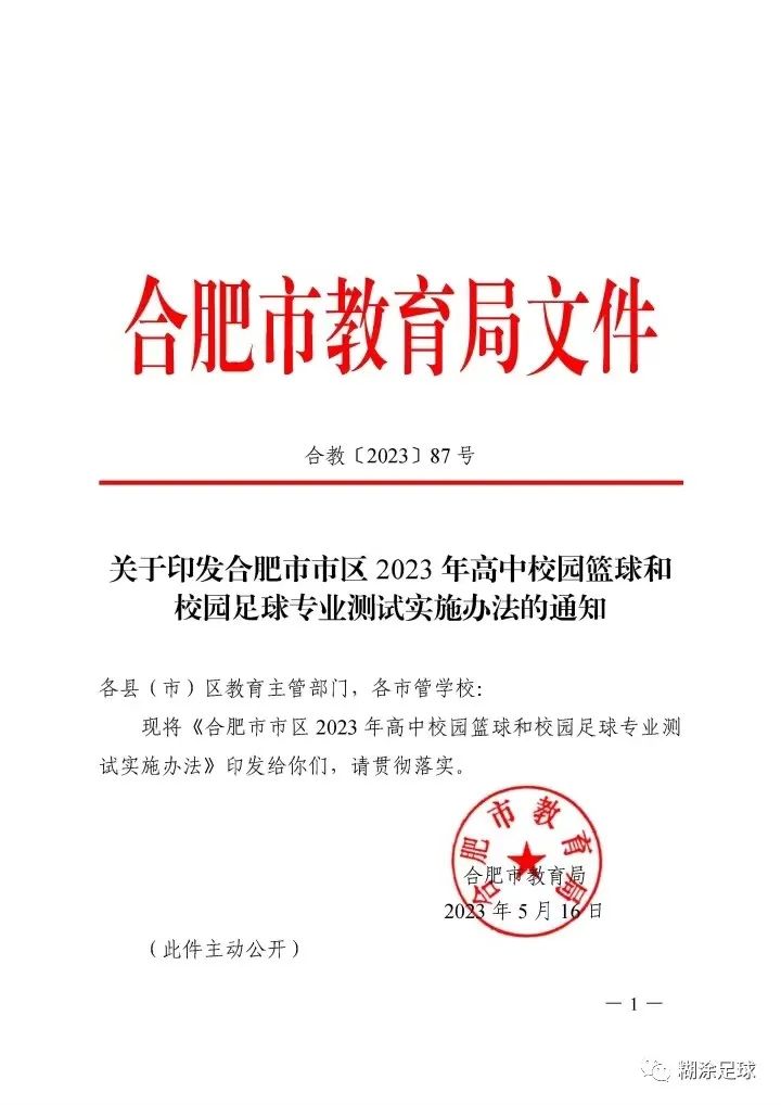 摒弃“应试足球”！合肥市中考足球专项测试做出重大调整