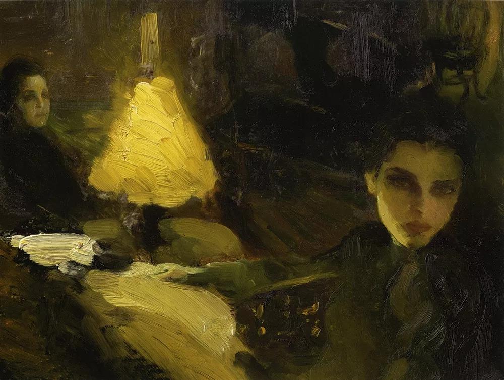 何多苓俄罗斯写生油画,何多苓油画2007