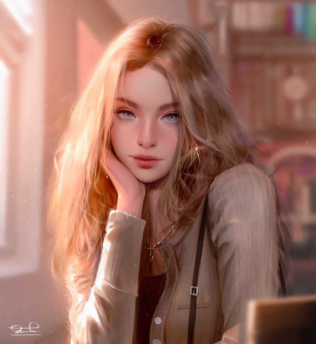 唯美插画头像,自由的头像插画超高清