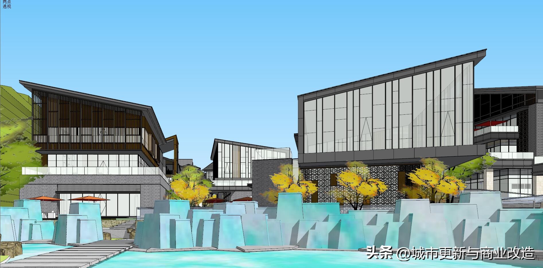 商业街区建筑设计平面图,商业街建筑设计手绘图