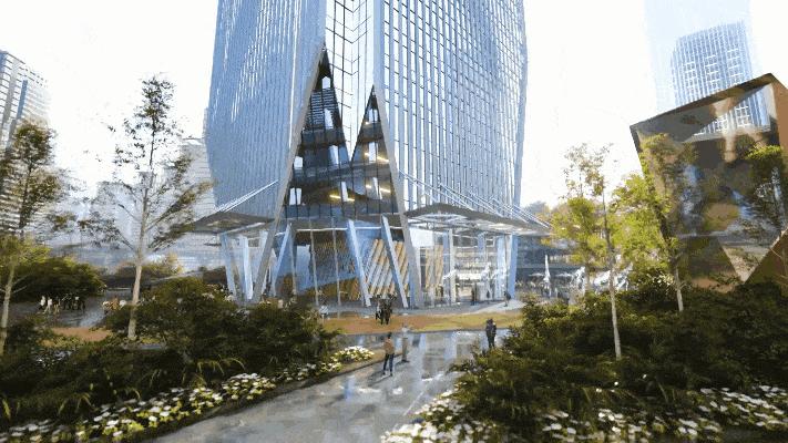 赣州新地标赣州之星,赣州赣江之星双子塔建筑工地